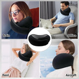 Travel Neck Pillow U-Shaped Memory Cotton for Airplane Sleep and Neck Support Blue
