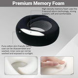 Travel Neck Pillow U-Shaped Memory Cotton for Airplane Sleep and Neck Support Gray