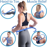 Handheld Full Body Massage Stick with Dual Hooks for Back Shoulders and Neck