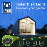 8-Pack Solar Ground Lights 12 LED Waterproof Landscape Path Lights Multicolor In Australia - Darrahopens