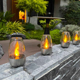 Solar Table Lamp with Flameless Flicker LED Dusk Sensor and IP65 Waterproof for Garden and Camping In Australia - Darrahopens