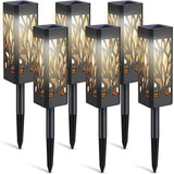 6-Pack Solar Garden Lights Waterproof Warm White LED Outdoor Lights Black Shell In Australia - Darrahopens