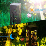 6-Pack Solar Garden Lights Waterproof Warm White LED Outdoor Lights Black Shell In Australia - Darrahopens