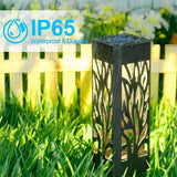 6-Pack Solar Garden Lights Waterproof Warm White LED Outdoor Lights Black Shell In Australia - Darrahopens