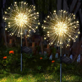 2-Pack 120 LED Solar Firework Garden Lights for Patio and Flower Boxes White In Australia - Darrahopens