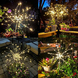 2-Pack 120 LED Solar Firework Garden Lights for Patio and Flower Boxes White In Australia - Darrahopens
