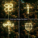2-Pack 120 LED Solar Firework Garden Lights for Patio and Flower Boxes White In Australia - Darrahopens