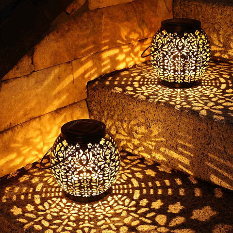 2-Pack Hanging Solar Garden Lights IP65 Waterproof Warm White for Patio and Yard In Australia - Darrahopens