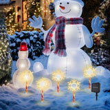 5-Piece Solar Snowflake Garden Lights Waterproof LED for Christmas and Winter Decoration In Australia - Darrahopens
