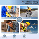 Bluetooth Hearing Protection Earbuds, Noise Cancelling Silicone Earplug Headset for Work, Blue In Australia - Darrahopens