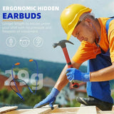 Bluetooth Hearing Protection Earbuds, Noise Cancelling Silicone Earplug Headset for Work, Blue