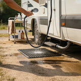 RV Shower Faucet Set, 4 Inch Black Mixer Valve with Handheld Showerhead and Hose for Camper Trailer