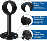 4 Pack Ceiling Mount Curtain Rod Brackets, Heavy Duty Stainless Steel Holders, Black 1.25 Inch In Australia - Darrahopens