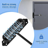Automatic Door Closer, Double Spring Adjustable Aluminum Alloy Door Closer for Home Office, Black In Australia - Darrahopens