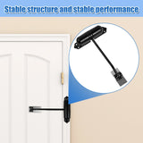 Automatic Door Closer, Double Spring Adjustable Aluminum Alloy Door Closer for Home Office, Black In Australia - Darrahopens