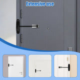 Automatic Door Closer, Double Spring Adjustable Aluminum Alloy Door Closer for Home Office, Black