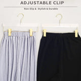 10 Pack Acrylic Pants Hangers, Adjustable Non Slip Clips with Gold Hooks for Closet, Clear Gold In Australia - Darrahopens