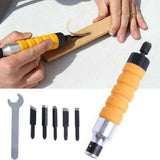 Electric Wood Carving Chisel Set, High Speed Power Chisel with 5 Knives for DIY Woodworking