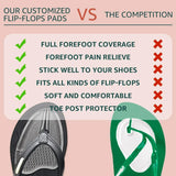 3 Pairs Gel Metatarsal Pads for Flip Flops, Washable Ball of Foot Cushions for Thong Sandals