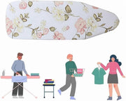 Ironing Board Cover Replacement, Padded Cotton Scorch Resistant Laundry Cover, Peony 43 x 16 In In Australia - Darrahopens