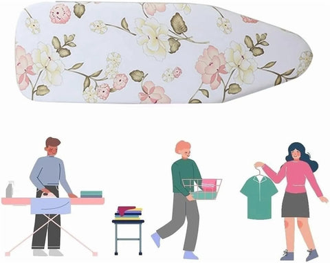 Ironing Board Cover Replacement, Padded Cotton Scorch Resistant Laundry Cover, Peony 43 x 16 In In Australia - Darrahopens