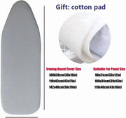 Ironing Board Cover Replacement, Cotton Padded Scorch Resistant Laundry Cover, Blue Green 43 x 16 In