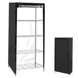 Wire Shelving Unit Cover, Waterproof Dustproof 210D Zipper Rack Cover, Black 36 x 18 x 72 In In Australia - Darrahopens