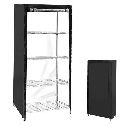 Wire Shelving Unit Cover, Waterproof Dustproof 210D Zipper Rack Cover, Black 36 x 18 x 72 In In Australia - Darrahopens