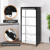 Wire Shelving Unit Cover, Waterproof Dustproof 210D Zipper Rack Cover, Black 36 x 18 x 72 In In Australia - Darrahopens