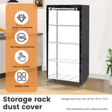 Wire Shelving Unit Cover, Waterproof Dustproof 210D Zipper Rack Cover, Black 36 x 18 x 72 In