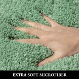 3 Piece Bathroom Rug Set, Soft Microfiber Absorbent Non Slip Bath Mats for Toilet Tub, Sage Green In Australia - Darrahopens