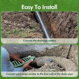 2 Pack 4 Inch Angled Drain Grates, PVC PE Yard Drain Emitters for Gutters Lawn Drainage, Green In Australia - Darrahopens