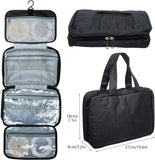 Ostomy Travel Bag Organizer, Waterproof 4 Compartment Hanging Pouch for Colostomy Supplies, Black In Australia - Darrahopens
