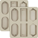 2 Pcs Silicone Resin Molds, 12 Cavity Non Stick Casting Molds with Holes for Keychains Jewelry In Australia - Darrahopens
