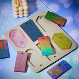 2 Pcs Silicone Resin Molds, 12 Cavity Non Stick Casting Molds with Holes for Keychains Jewelry
