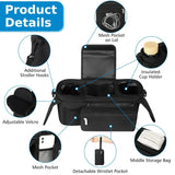 Universal Stroller Organizer, Insulated Cup Holders Detachable Phone Bag Large Storage, Black In Australia - Darrahopens