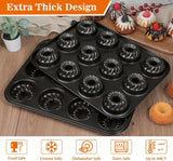 2 Pack Mini Fluted Cake Pan Set, 12 Cup Nonstick Carbon Steel Mold for Mini Cakes Muffins In Australia - Darrahopens
