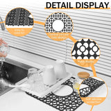 2 Pack Silicone Sink Protector Mats, Anti Slip Heat Resistant Grid Pads, Black 12.2 x 11.5 In In Australia - Darrahopens