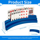4 Pcs Playing Card Holders, Curved Non Slip Hands Free Card Racks for Kids Seniors, Navy Blue In Australia - Darrahopens