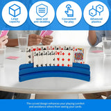 4 Pcs Playing Card Holders, Curved Non Slip Hands Free Card Racks for Kids Seniors, Navy Blue In Australia - Darrahopens