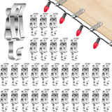 50 Pcs Metal Christmas Light Clips, Durable Gutter Hooks for Roof Shingles String Lights, Silver In Australia - Darrahopens