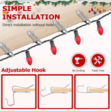 50 Pcs Metal Christmas Light Clips, Durable Gutter Hooks for Roof Shingles String Lights, Silver In Australia - Darrahopens