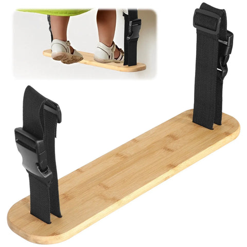 Baby High Chair Footrest, Adjustable Bamboo Foot Support with Straps for Hook On Highchairs In Australia - Darrahopens