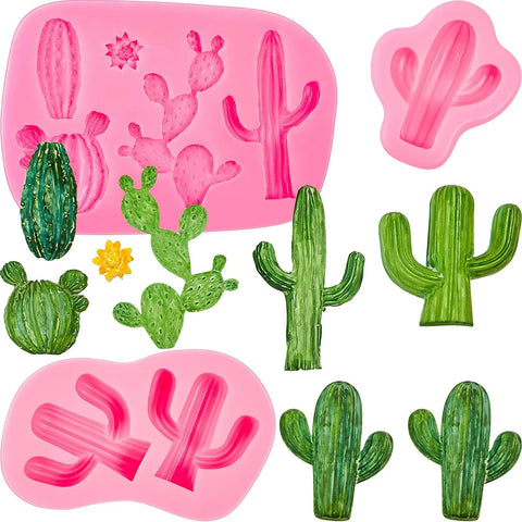 3 Pcs Cactus Silicone Fondant Molds, Food Grade Non Stick Molds for Cake Chocolate Candy In Australia - Darrahopens