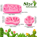3 Pcs Cactus Silicone Fondant Molds, Food Grade Non Stick Molds for Cake Chocolate Candy In Australia - Darrahopens