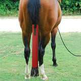 4 Pack Horse Tail Bags, Non Woven Tail Wraps with Fastener Fringe, Black Red Blue Green