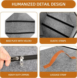 Cowboy Hat Storage Box, Collapsible Felt Hat Organizer with Handles Clear Window, Gray 17 x 10 In In Australia - Darrahopens
