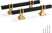 10 Pack Cabinet Pulls, Solid Steel Drawer Handles for Kitchen Cabinets, Matte Black Gold 3 Inch In Australia - Darrahopens