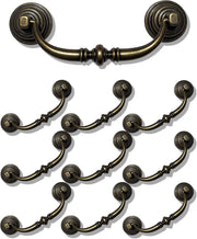 10 Pack Drop Bail Drawer Pull Handles, Shabby Chic Zinc Alloy Cabinet Hardware, Antique Bronze In Australia - Darrahopens