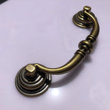 10 Pack Drop Bail Drawer Pull Handles, Shabby Chic Zinc Alloy Cabinet Hardware, Antique Bronze